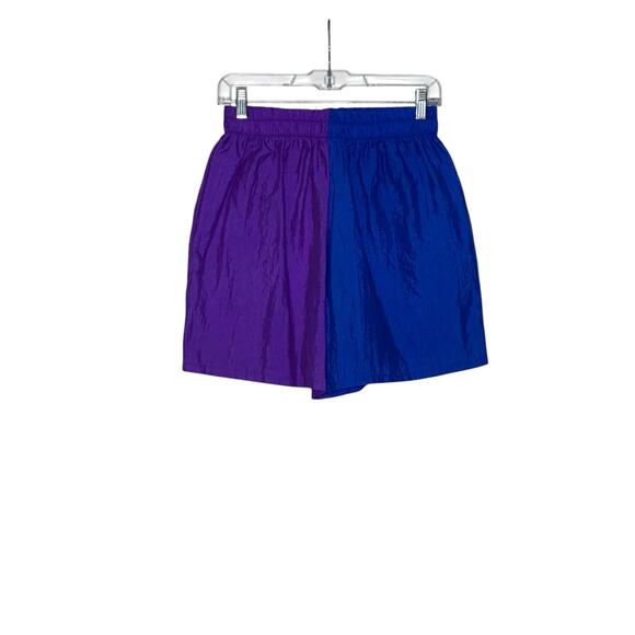 Jerry Leigh blue purple windbreaker pull on shorts size Large - Picture 4 of 5